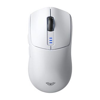 AULA SC580 Wireless Gaming Mouse, 12000 DPI, Tri-Mode, 6 Buttons, Rechargeable, Ergonomic, White