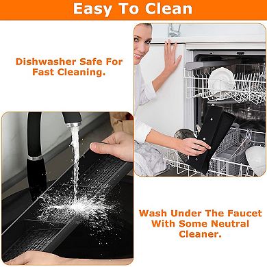 Magnetic Silicone Stove Top Shelf & Spice Rack, Non-Slip Kitchen Oven Organizer