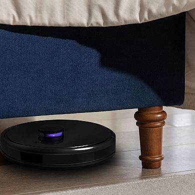 GOMYHOME Upholstered Queen Bed, Blue Velvet with 54" Tufted Headboard