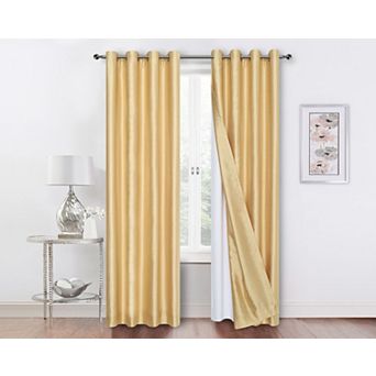 Goodgram Kate Aurora Living 2 Pack Double Layered 100 Percent Blackout And Sheer Window Curtains