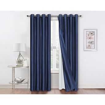 Goodgram Kate Aurora Living 2 Pack Double Layered 100 Percent Blackout And Sheer Window Curtains