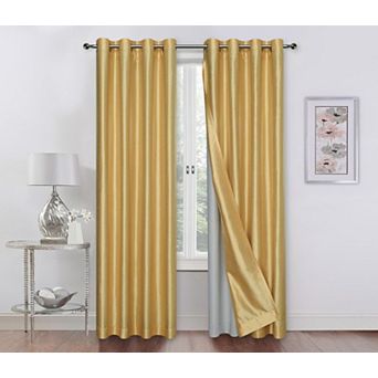 Goodgram Kate Aurora Living 2 Pack Double Layered 100 Percent Blackout And Sheer Window Curtains