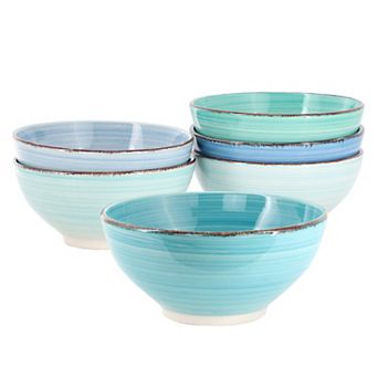 Blue Ridge 6.25 Inch 6 pc Round Stoneware Assorted Bowl Set