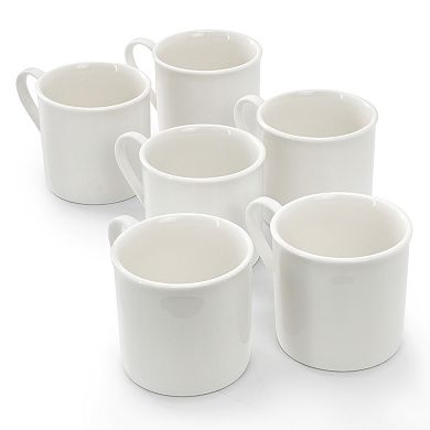 Aspin 12 Piece 2.5 Ounce Porcelain Espresso Cup Set in White with Saucers