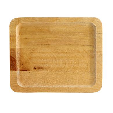 Mini Cast Iron Square Pan with Wood Tray