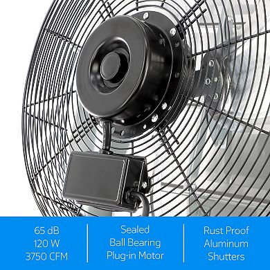 20 Inch Shutter Exhaust Fan with Power Cord