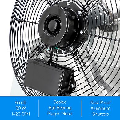 12 Inch Shutter Exhaust Fan with Power Cord