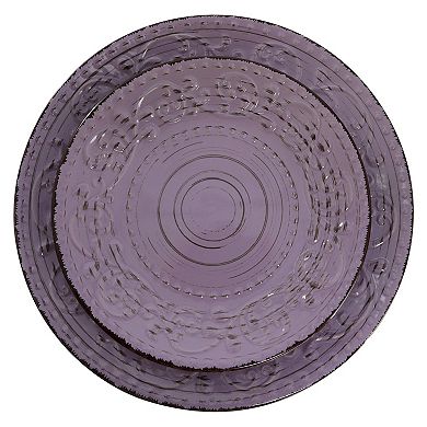 Malibu Mica 16-Piece Stoneware Dinnerware Set in Purple