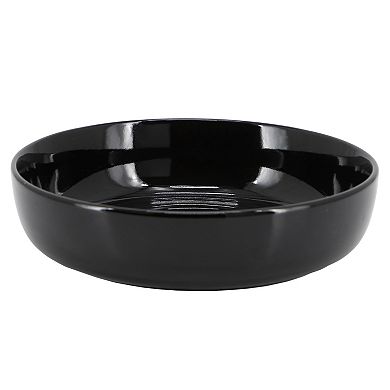 Duncan 18 Piece Porcelain Dinnerware Set in Black