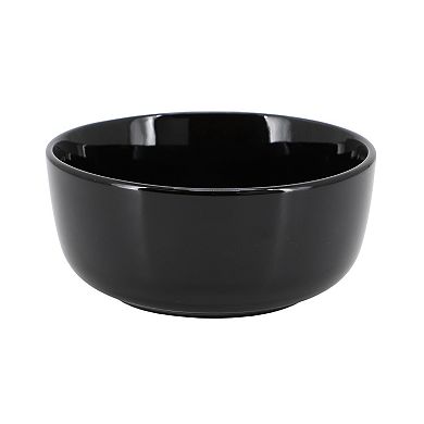 Duncan 18 Piece Porcelain Dinnerware Set in Black