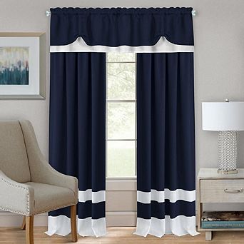Kate Aurora Complete 3 pc Window In A Bag Flax Linen Curtain Set