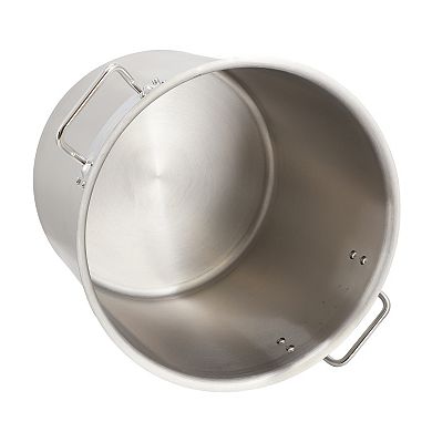 Professional Kitchen 38.5 Quart Round Stainless Steel Stock Pot with Lid