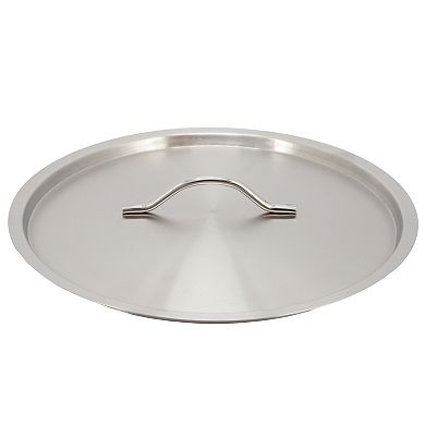 Professional Kitchen 38.5 Quart Round Stainless Steel Stock Pot with Lid