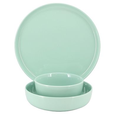 Duncan 18 Piece Porcelain Dinnerware Set in Mint