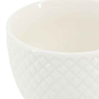 Sol 12 Piece 3 Ounce Porcelain Espresso Cup with Saucer Set in White