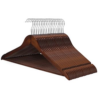 Elama 20 pc Acacia Wood Swivel Hook Hanger Set in Dark Brown