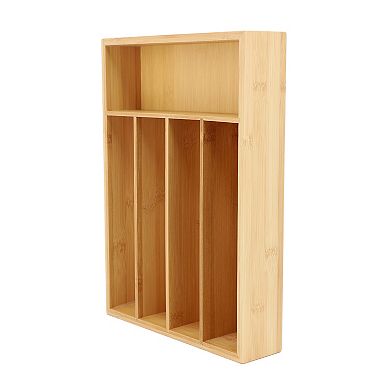 Elama Bamboo 5 Section Drawer Organizer