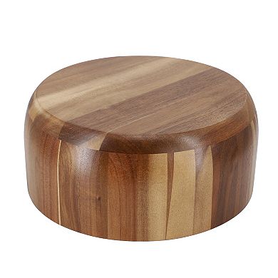 Elama 10.5 Inch Large Acacia Wood Salad Bowl
