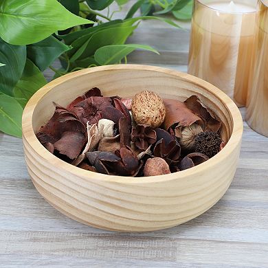 Elama 7 Inch Bamboo Wood Serving Bowl