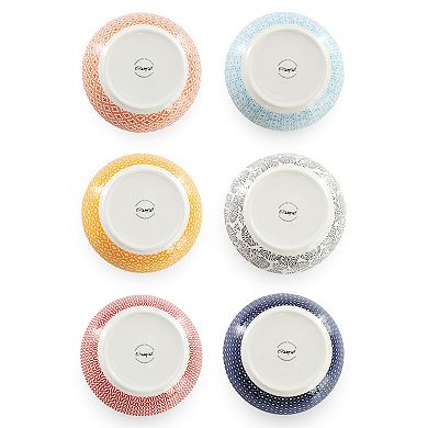 Giovanna 6 Piece Assorted Stoneware Bowl Set