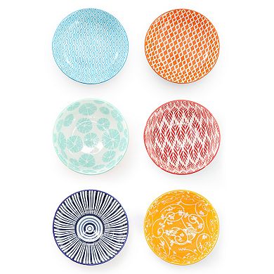Giovanna 6 Piece Assorted Stoneware Bowl Set