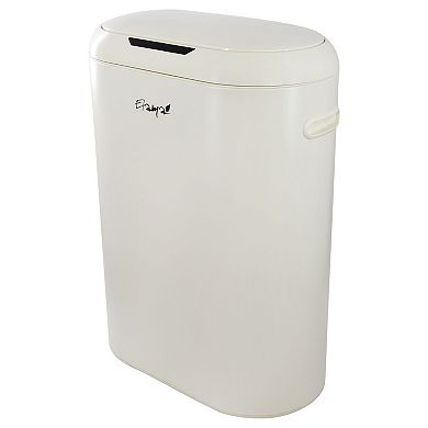 13 Gallon Automatic Sensor Hands Free Round Top Trash Can in Black