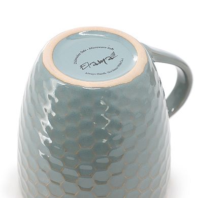 Honeycomb 6 Piece 15 oz. Mug Set in Turquoise