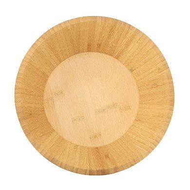Elama 4 Piece 8 Inch Bamboo Wood Serving Bowl Set