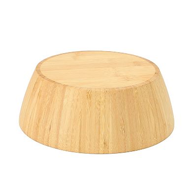 Elama 4 Piece 8 Inch Bamboo Wood Serving Bowl Set