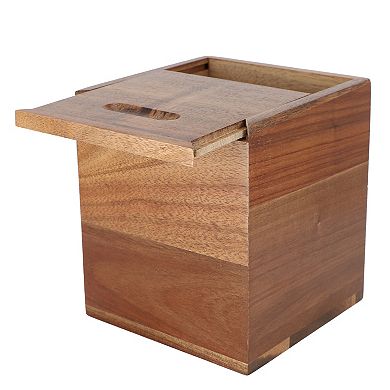 Elama Acacia Wood Tissue Box Holder