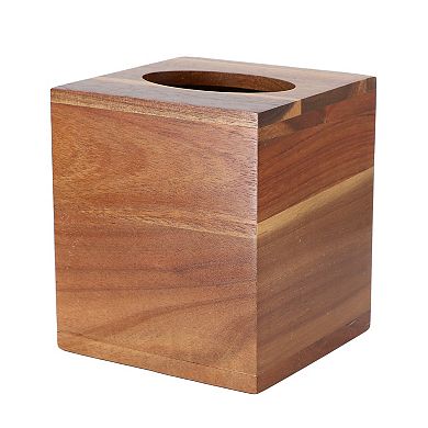 Elama Acacia Wood Tissue Box Holder