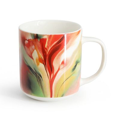 Autumn Storm 16 Piece Abstract Design Round Porcelain Dinnerware Set in Multicolor