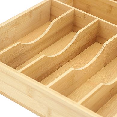 Elama Bamboo 7 Section Drawer Organizer
