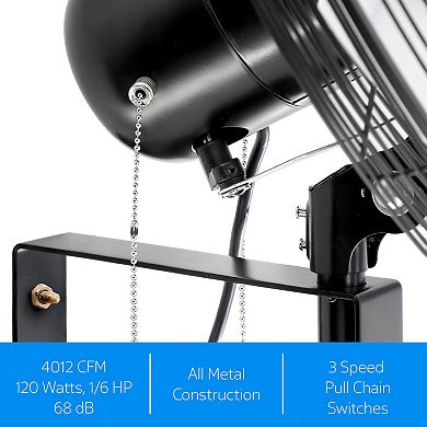 20 Inch Indoor Oscillating Industrial Wall Fan