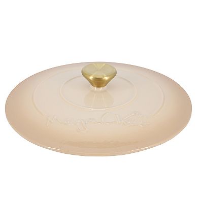 5.3 Quarts Round Enameled Cast Iron Casserole with Self Basting Lid in Peanut Butter