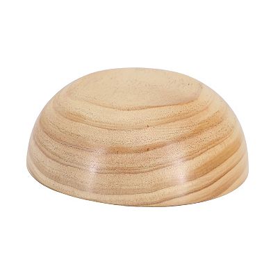 Elama 6 Piece 7 Inch Pine Wood Bowl Set in Tan