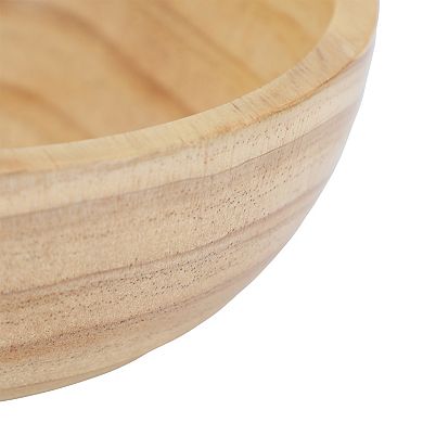 Elama 6 Piece 7 Inch Pine Wood Bowl Set in Tan