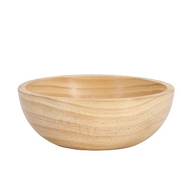 Elama 6 Piece 7 Inch Pine Wood Bowl Set in Tan