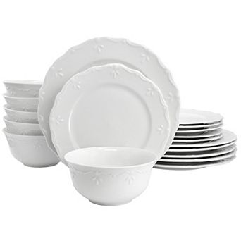 Henryi 18 pc Porcelain Dinnerware Set in White