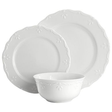 Henryi 18 Piece Porcelain Dinnerware Set in White
