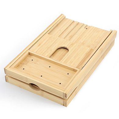 Elama Expandable Bamboo Wood Bath Tray