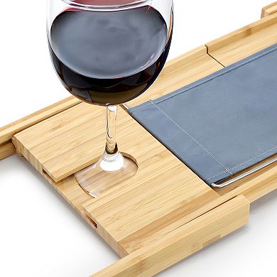 Elama Expandable Bamboo Wood Bath Tray