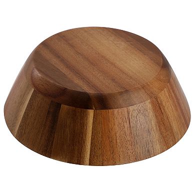 Elama 4 Piece 6.75 Inch Acacia Wood Salad Bowl Set