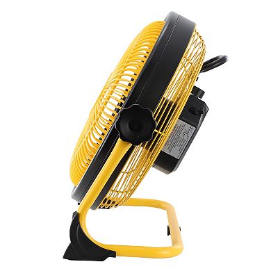 12 Inch Rechargeable Indoor/Outdoor Floor Fan (IPX4 Rated) in Yellow