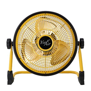 12 Inch Rechargeable Indoor/Outdoor Floor Fan (IPX4 Rated) in Yellow