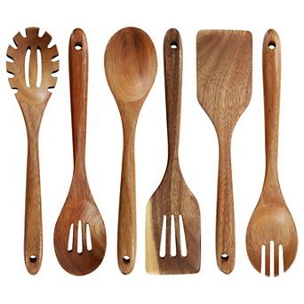 Elama 6 pc Acacia Wood Kitchen Utensil Set