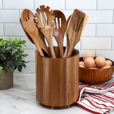 Elama 6 Piece Acacia Wood Kitchen Utensil Set