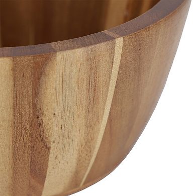 Elama 2 Piece 8.5 Inch Acacia Wood Salad Bowl Set