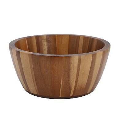 Elama 2 Piece 8.5 Inch Acacia Wood Salad Bowl Set