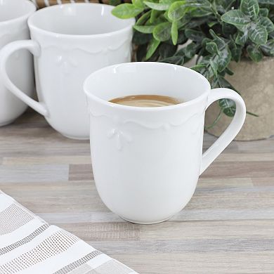 Henryi 6 Piece 12 Ounce Porcelain Mug Set in White